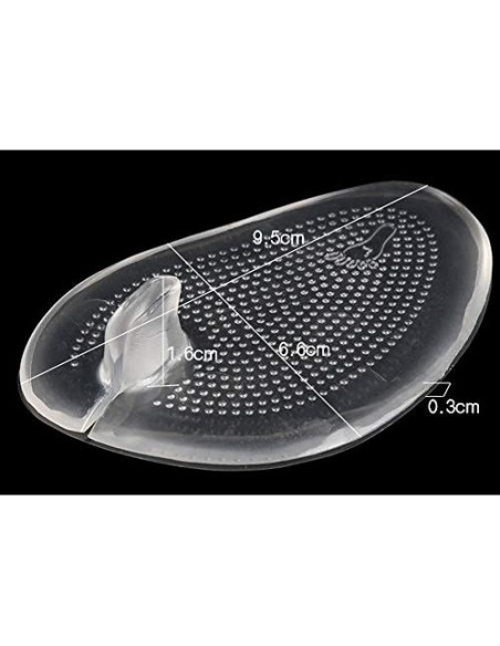 3 Pares Almohadillas de Gel Silicona Quupy para Antepié