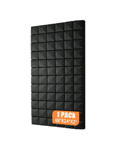 Paneles Acústicos de Espuma 122x61x5 cm - 1 Paquete Negro