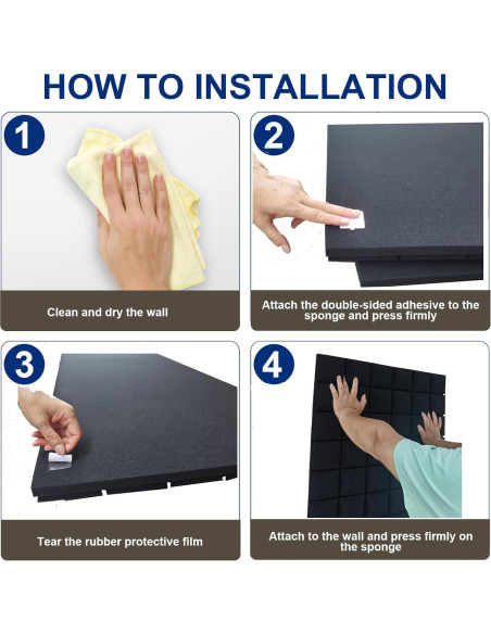 Paneles Acústicos de Espuma 122x61x5 cm - 1 Paquete Negro Paneles Acústicos de Espuma 122x61x5 cm - 1 Paquete Negro