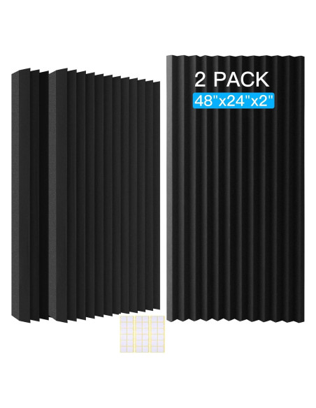 Paneles Acústicos de Espuma Aislante 121.9x61cm - Paquete de 2