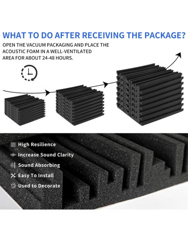 Paneles Acústicos Autoadhesivos Earppie 48 Piezas 30x30cm