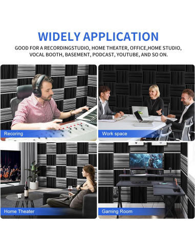 Paneles Acústicos Autoadhesivos Earppie 48 Piezas 30x30cm