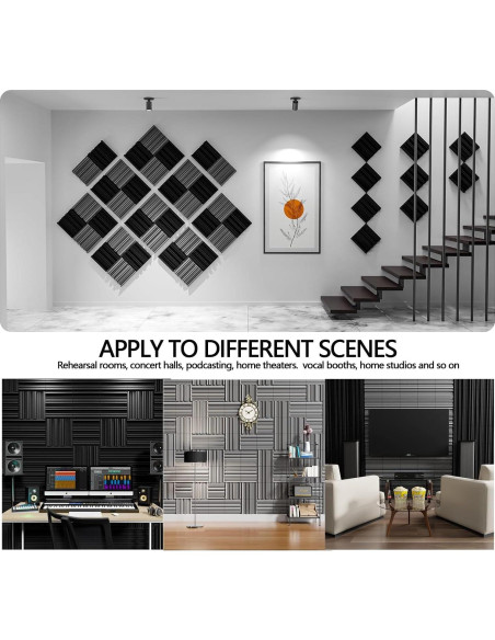 Paneles Acústicos Autoadhesivos Earppie 48 Piezas 30x30cm