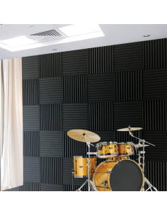 Paquete de 52 Paneles Acústicos Insonorizantes 30x30cm Espuma 2