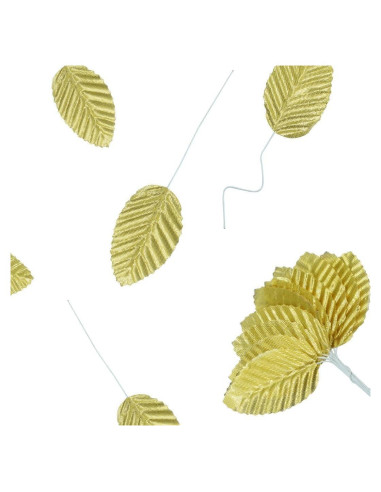 50 Hojas de Seda Artificial MARRTEUM Doradas para Decoración
