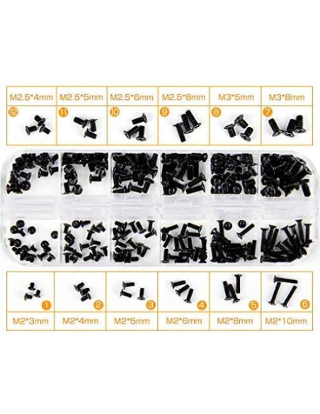 Kit de tornillos para laptop Akuoly M2 M2.5 M3 240 piezas