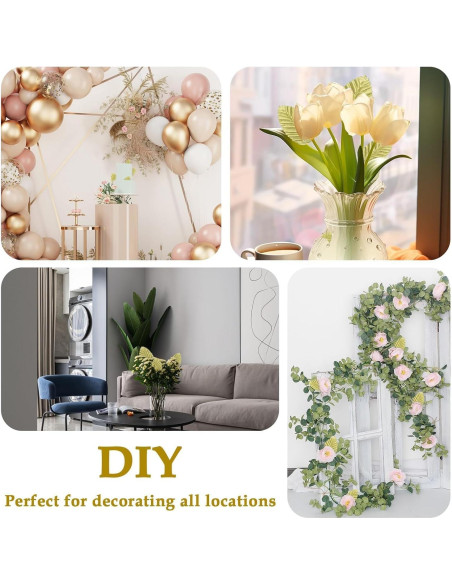 50 Hojas de Seda Artificial MARRTEUM Doradas para Decoración