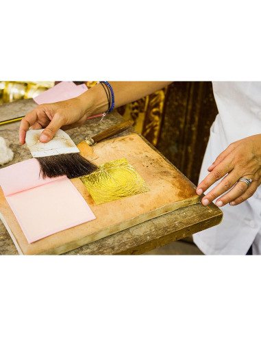 Hoja de Oro 23.75K Barnabas Blattgold - 25 Hojas Sueltas 8.64 cm