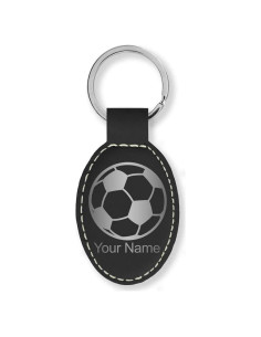 Llave Ovalada LaserGram Balón de Fútbol Personalizado
