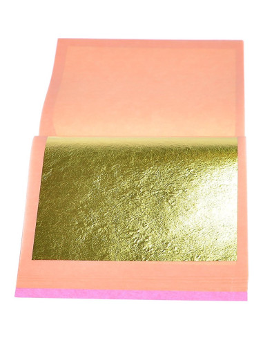 Hoja de Oro 23.75K Barnabas Blattgold - 25 Hojas Sueltas 8.64 cm