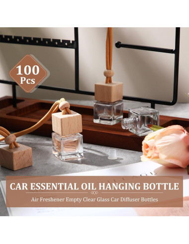 100 Piezas Ambientadores de Aire para Coche Rtteri Cuadrados