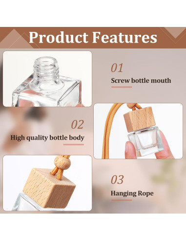 100 Piezas Ambientadores de Aire para Coche Rtteri Cuadrados