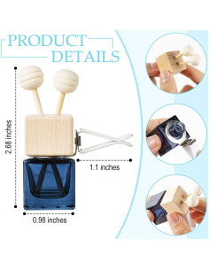 Difusores de Aceite Esencial Zubebe 30 Pcs Vidrio Auto 2