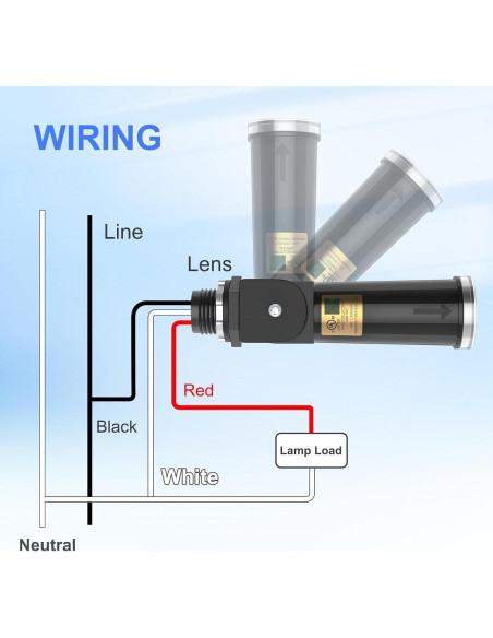 Sensor Fotoeléctrico Dusk to Dawn Genérico 120-277VAC IP65