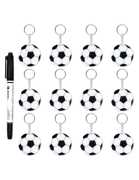 12 Llaveros Acrílicos DIY Béisbol con Marcador Negro 5.08 cm