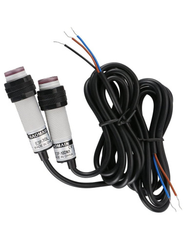 Sensor Óptico Baomain M18 E3F-10DN3 NPN NO+NC 10m
