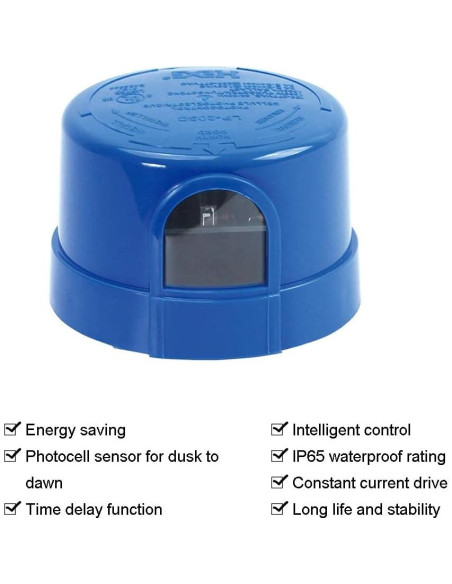 Sensor de Fotocélula Automático LIPU LP-205 para Luz Exterior