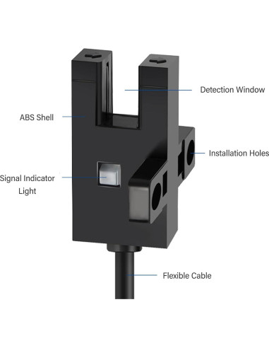 5 Sensores Fotoeléctricos NPN WALFRONT DC 5-24V Ranura U