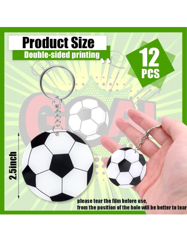 12 Llaveros Acrílicos DIY Béisbol con Marcador Negro 5.08 cm