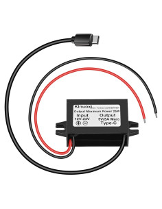 Convertidor DC 12V/24V a 5V USB C Klnuoxj 5A 25W IP68