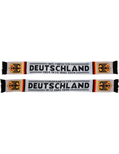 Bufanda de punto de fútbol Alemania 145x18 cm suave 2