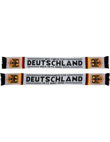 Bufanda de punto de fútbol Alemania 145x18 cm suave