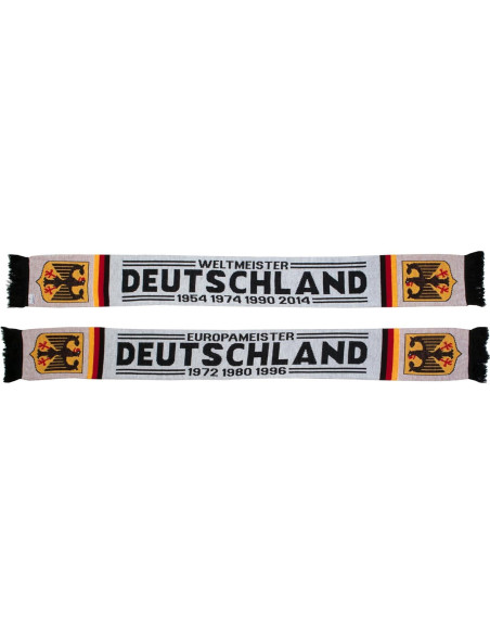 Bufanda de punto de fútbol Alemania 145x18 cm suave