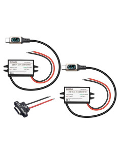 Convertidor DC-DC 12V/24V a 5V Kabeino 2-Pack USB-C