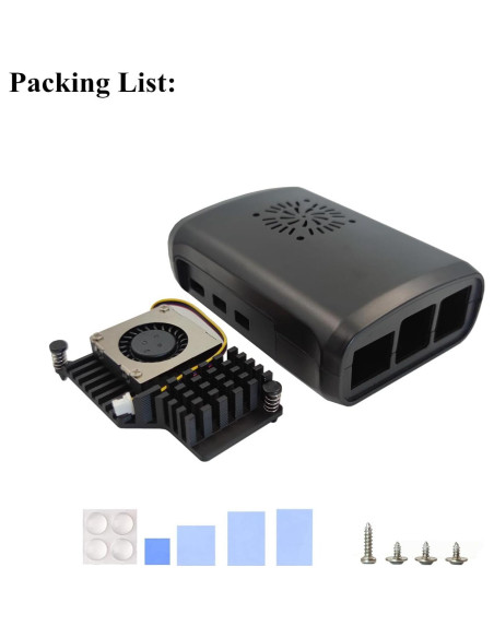 Caja para Raspberry Pi 5 WEIYIXING con enfriador activo