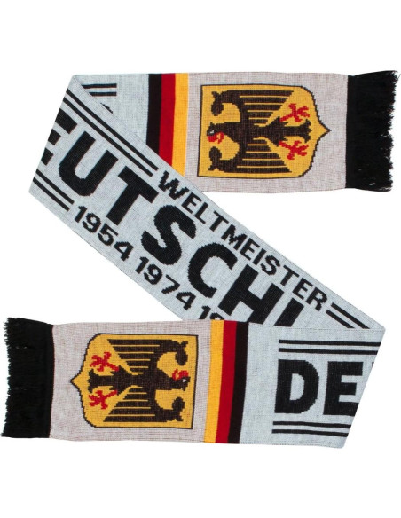 Bufanda de punto de fútbol Alemania 145x18 cm suave