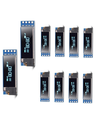 10 Módulos Pantalla OLED 0.91" Azul I2C 128x32 SSD1306