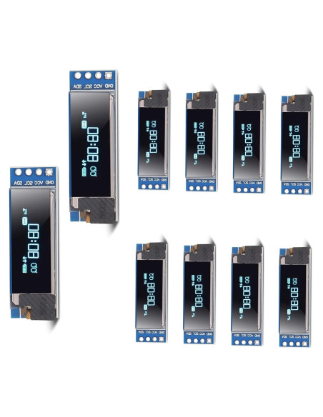 10 Módulos Pantalla OLED 0.91" Azul I2C 128x32 SSD1306