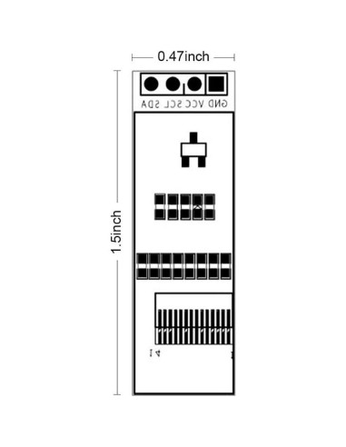 10 Módulos Pantalla OLED 0.91" Azul I2C 128x32 SSD1306