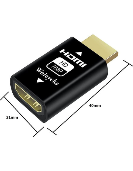 Emulador EDID HDMI Woieyeks 1024x768@60Hz Passthrough