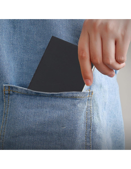 Cuaderno de bolsillo TWONE A6, 6 unidades, tapa blanda negra