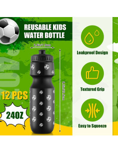 Pack 24 Botellas de Agua 24 oz + Bolsas Fútbol Talltalk 2