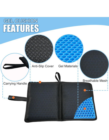 Almohadilla de Gel Portátil SABADO para Asientos de Estadios 38cm