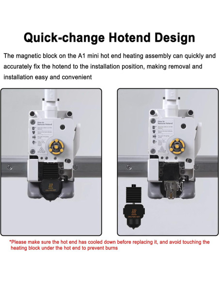 Kit de Hotend 0.4mm HIKUDIY para Impresora 3D Bambu Lab A1/A1 Mini