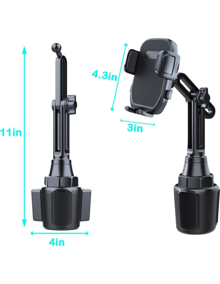 Soporte para Teléfono en Taza de Coche Elecphbo Ajustable
