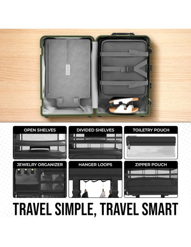 Organizador de Maleta Colgante Voyaj Negro 38x30x43 cm