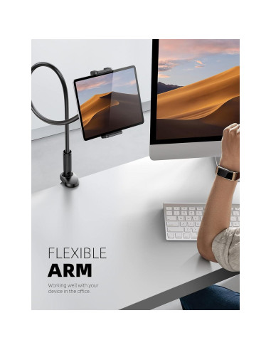 Soporte de Tablet Lamicall con Brazo Flexible 91.44 cm - Negro