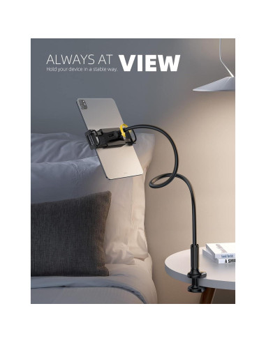 Soporte de Tablet Lamicall con Brazo Flexible 91.44 cm - Negro