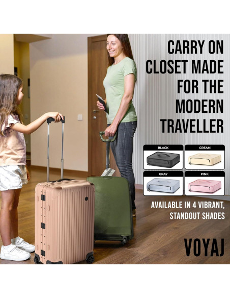 Organizador de Maleta Colgante Voyaj Negro 38x30x43 cm