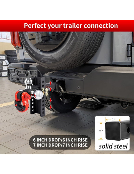 Enganche de Remolque Ajustable LoJok con Bola Triple y Gancho