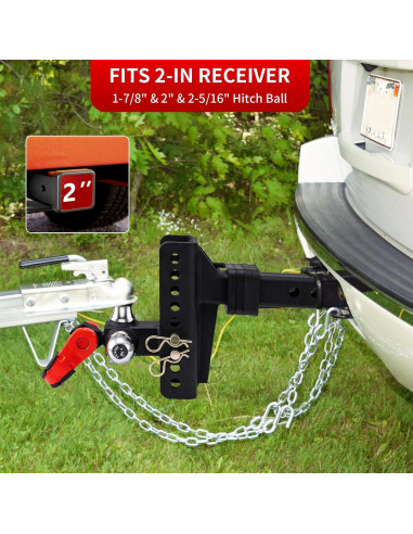 Enganche de Remolque Ajustable LoJok con Bola Triple y Gancho
