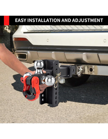 Enganche de Remolque Ajustable LoJok con Bola Triple y Gancho