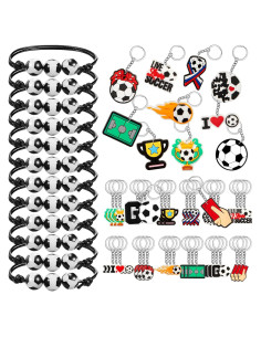 Set 72 Piezas Llavero y Pulseras de Fútbol Henoyso