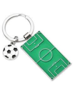 Llavero de Fútbol ShiQiao con Mini Balón y Campo - Regalo Inspirador