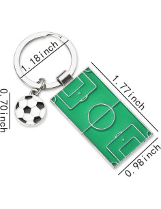 Llavero de Fútbol ShiQiao con Mini Balón y Campo - Regalo Inspirador 2