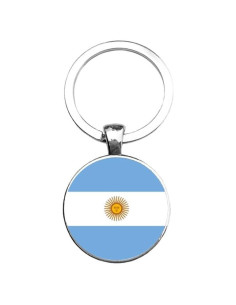 Llavero Bandera Argentina Art Attack Colgante Plata 2.54cm